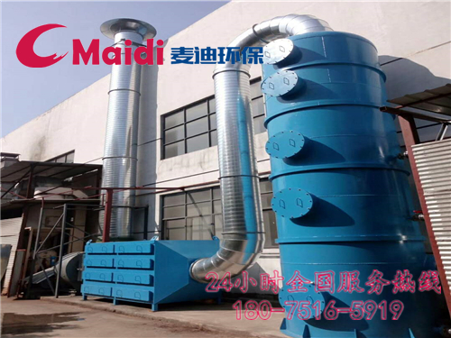 車(chē)間活性炭吸附與噴淋塔